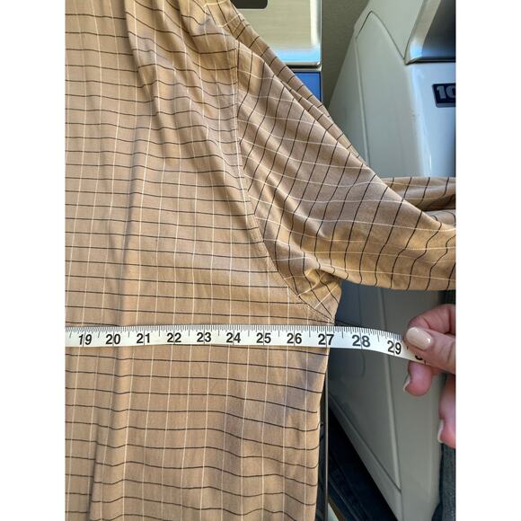 Greg Norman Men's Polo Big & Tall Size 2XLT XXL Tall Beige Plaid Casual‎ - Picture 6 of 6